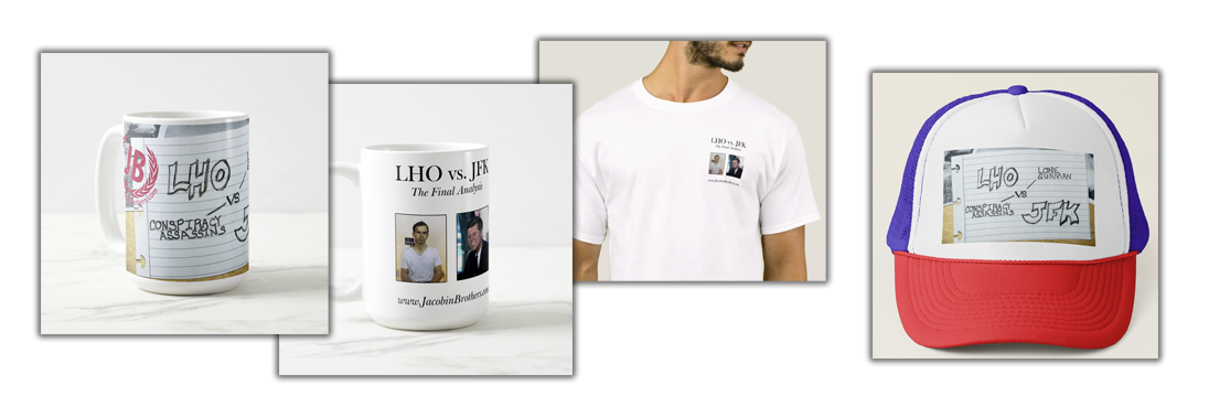 LHO vs. JFK Merjandise: T-shrts, Mug, Hat